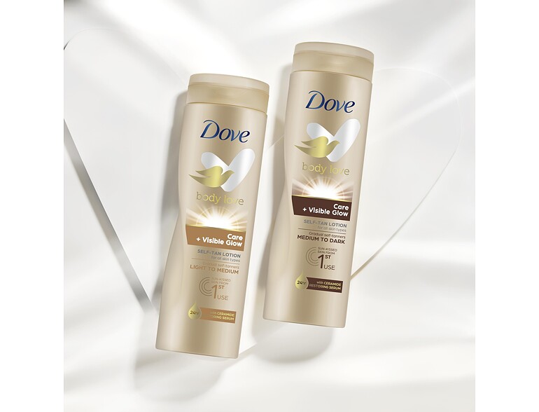 Autobronzant  Dove Body Love Care + Visible Glow Self-Tan Lotion 250 ml Medium to Dark