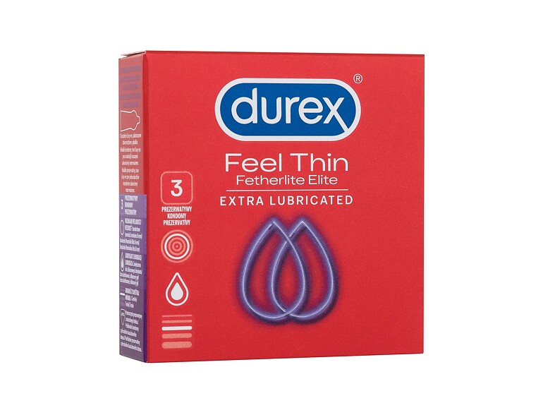 Kondom Durex Feel Thin Extra Lubricated 3 St.