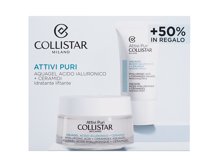 Gesichtsgel Collistar Pure Actives (Attivi Puri) Hyaluronic Acid + Ceramides Aquagel 50 ml Sets
