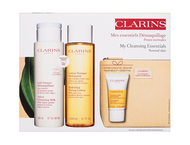 Lait nettoyant Clarins My Cleansing Essentials Normal Skin 200 ml Sets