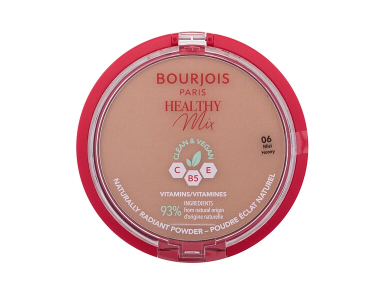 Puder BOURJOIS Paris Healthy Mix Clean & Vegan Naturally Radiant Powder 10 g 06 Honey Beschädigte Schachtel