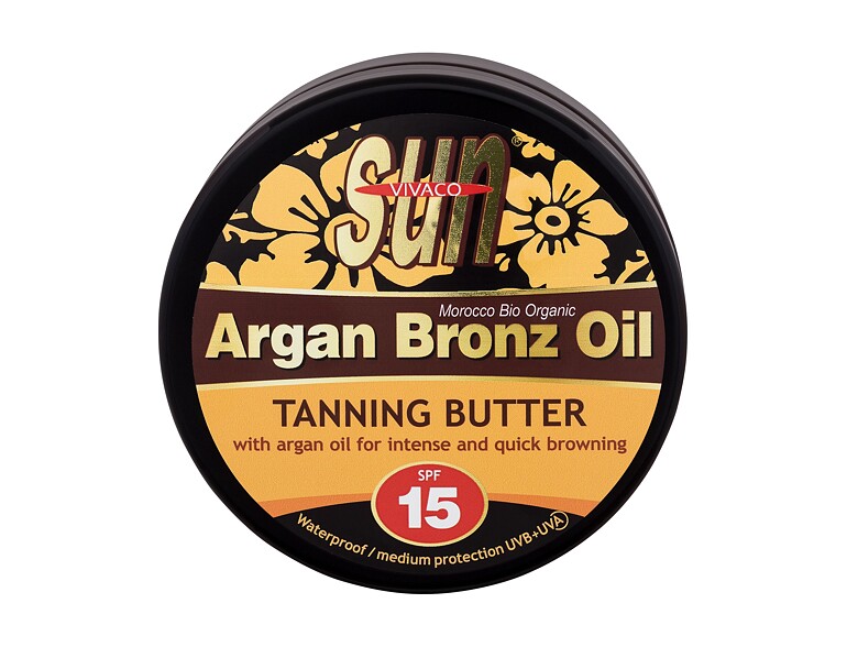 Sonnenschutz Vivaco Sun Argan Bronz Oil Tanning Butter SPF15 200 ml