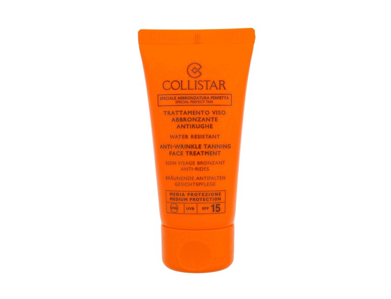 Protezione solare viso Collistar Special Perfect Tan Tanning Face Treatment SPF15 50 ml