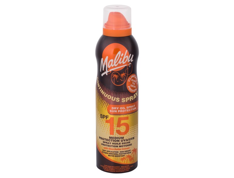 Protezione solare corpo Malibu Continuous Spray Dry Oil SPF15 175 ml