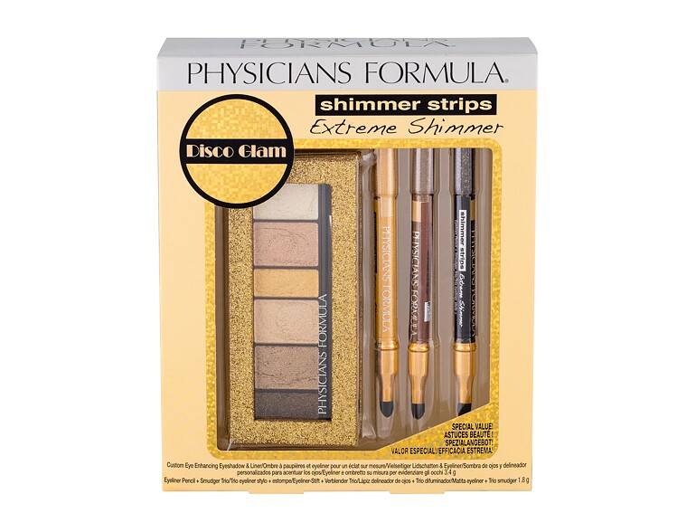 Lidschatten Physicians Formula Shimmer Strips Extreme Shimmer Kit 3,4 g Gold Nude Beschädigte Schachtel Sets