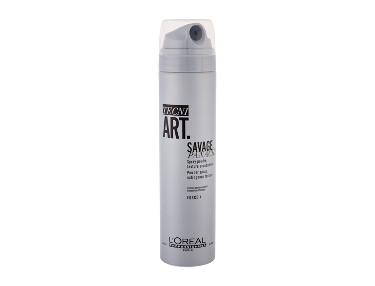 Cheveux fins et sans volume L'Oréal Professionnel Tecni.Art Savage Panache Powder Spray 250 ml flaco