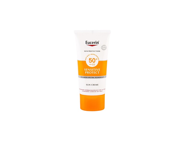 Soin solaire visage Eucerin Sun Sensitive Protect Sun Creme SPF50+ 50 ml boîte endommagée