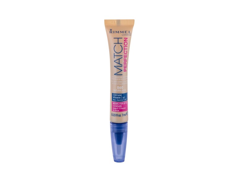 Correttore Rimmel London Match Perfection 2in1 Concealer & Highlighter 7 ml 060 Natural Beige