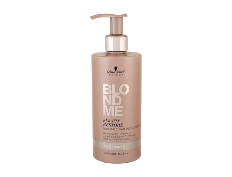 Conditioner Schwarzkopf Professional Blond Me Keratin Restore 500 ml Beschädigtes Flakon