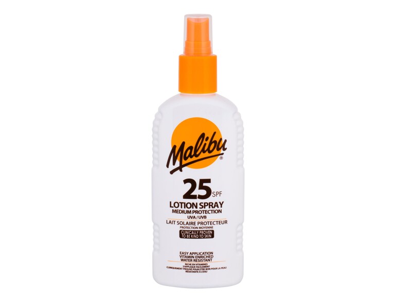 Sonnenschutz Malibu Lotion Spray SPF25 200 ml Beschädigtes Flakon