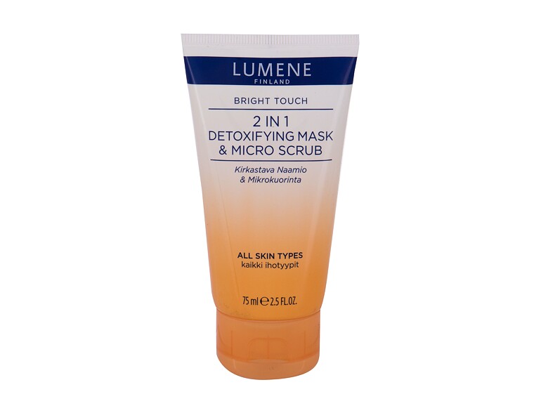 Maschera per il viso Lumene Bright Touch 2in1 Detoxifying Mask & Micro Scrub 75 ml