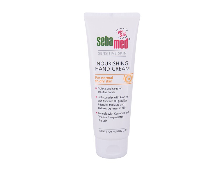 Crema per le mani SebaMed Sensitive Skin Nourishing 75 ml