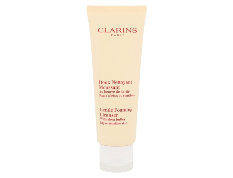 Schiuma detergente Clarins Gentle Foaming Cleanser Dry Skin 125 ml scatola danneggiata