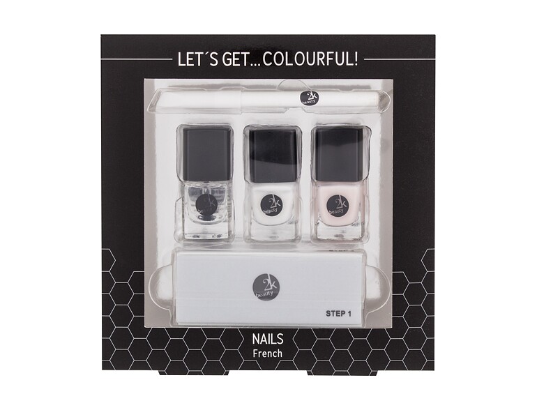 Smalto per le unghie 2K Let´s Get Colourful! French 5 ml Sets