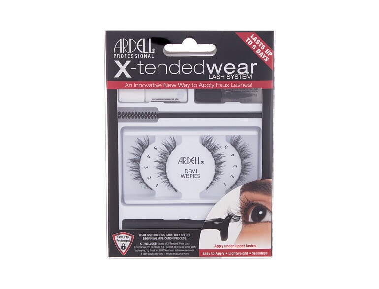 Falsche Wimpern Ardell X-Tended Wear Lash System Demi Wispies 1 St. Black