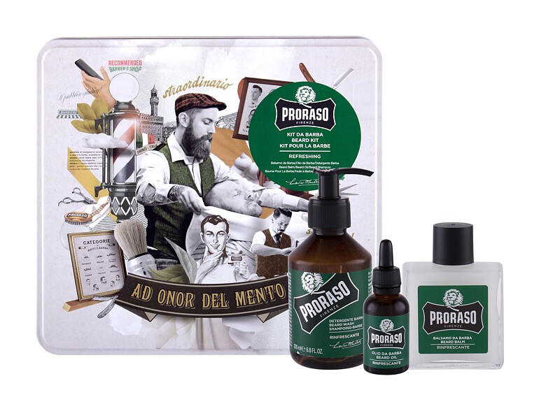 Bartshampoo PRORASO Eucalyptus Beard Wash 200 ml Beschädigte Schachtel Sets