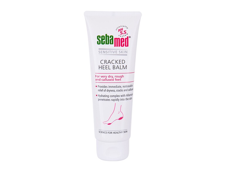 Crema per i piedi SebaMed Sensitive Skin Cracked Heel Balm 75 ml scatola danneggiata