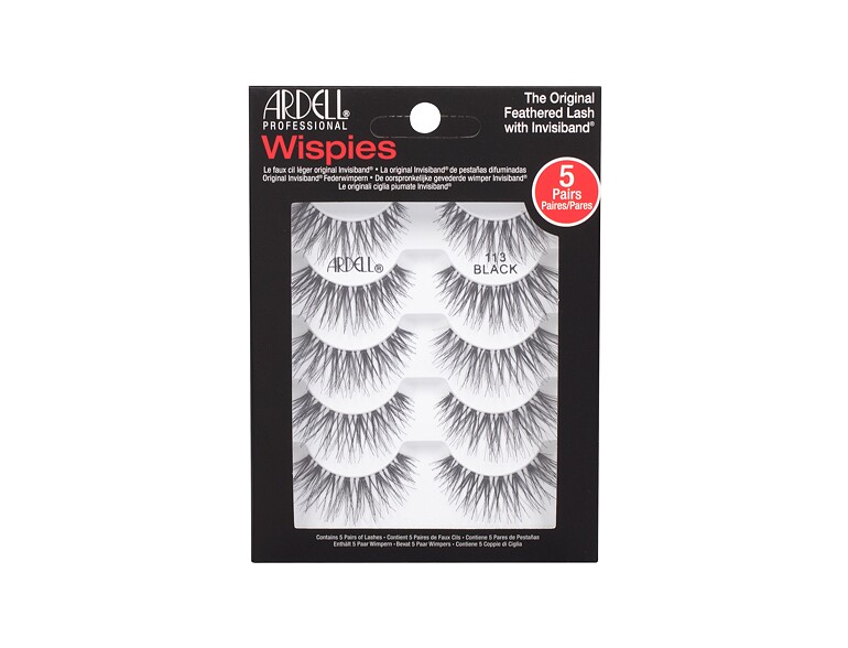 Falsche Wimpern Ardell Wispies 113 6 St. Black Beschädigte Schachtel