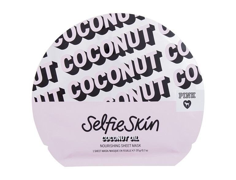 Maschera per il viso Pink Selfie Skin Coconut Oil Sheet Mask 1 St.