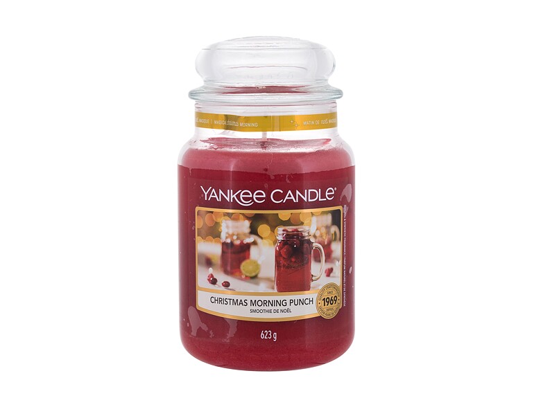 Bougie parfumée Yankee Candle Christmas Morning Punch 623 g flacon endommagé