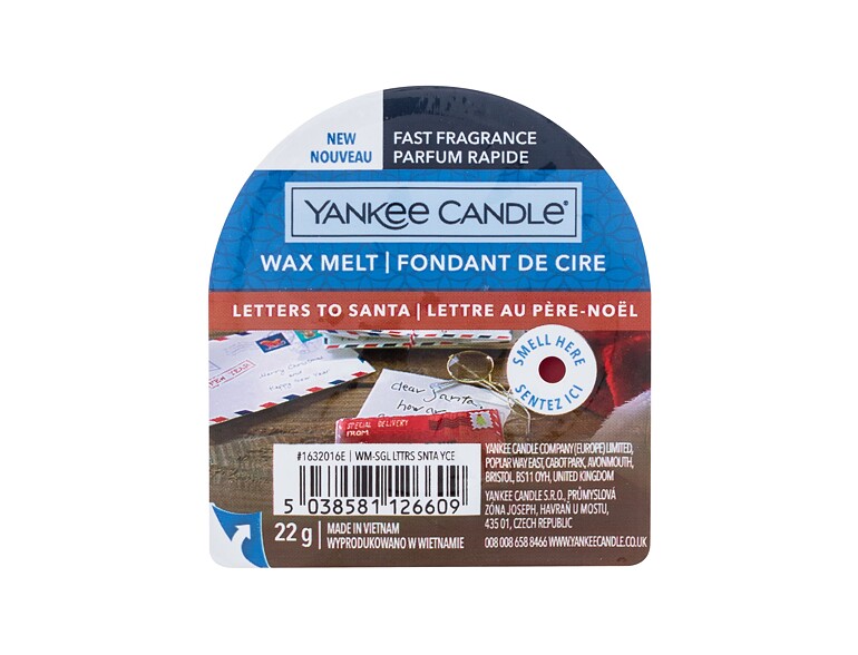 Fondant de cire Yankee Candle Letters To Santa 22 g