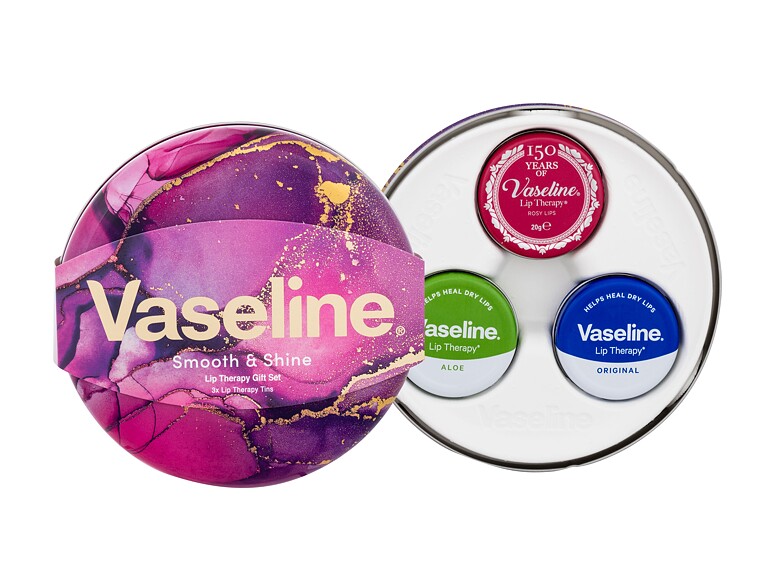 Baume à lèvres Vaseline Lip Therapy Smooth & Shine 20 g boîte endommagée Sets
