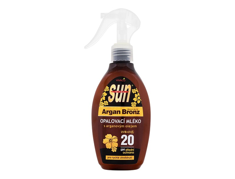 Protezione solare corpo Vivaco Sun Argan Bronz Suntan Lotion SPF20 200 ml