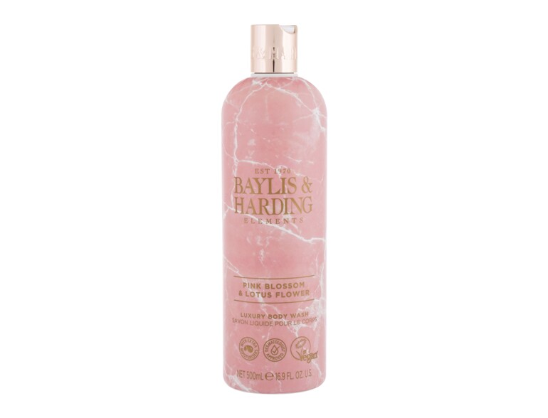 Duschgel Baylis & Harding Elements Pink Blossom & Lotus Flower 500 ml Beschädigtes Flakon
