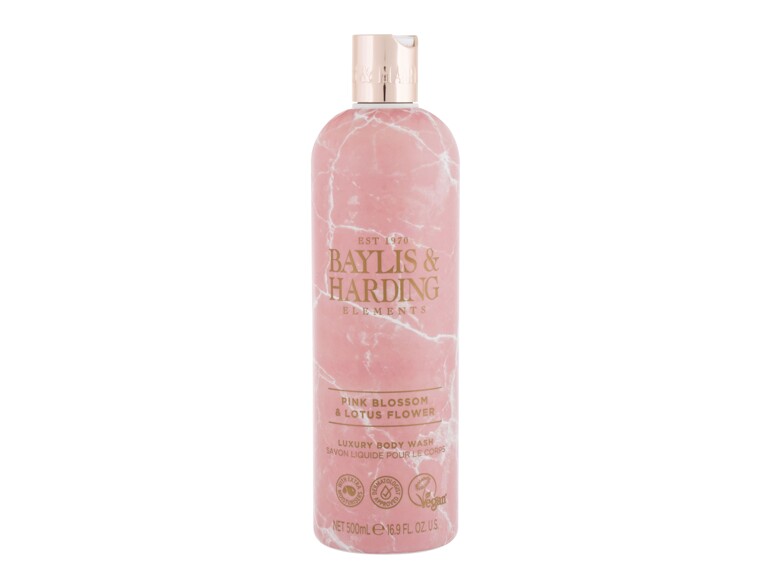 Gel douche Baylis & Harding Elements Pink Blossom & Lotus Flower 500 ml flacon endommagé
