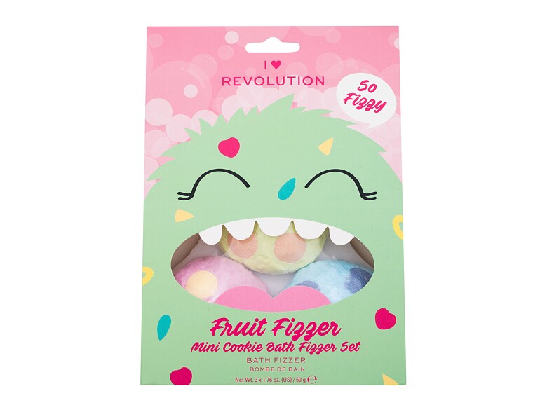 Badebombe I Heart Revolution Cookie Bath Fizzer Fruit Fizzer Set 50 g Sets