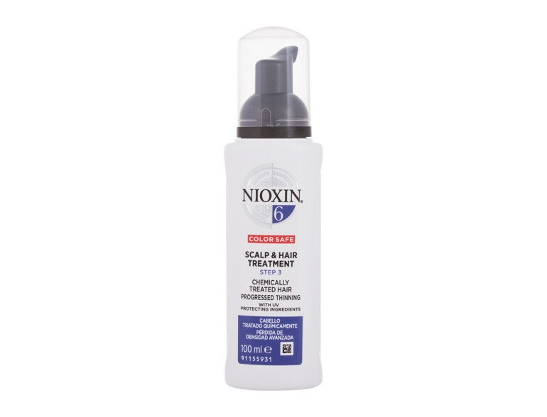 Spray curativo per i capelli Nioxin System 6 Scalp & Hair Treatment 100 ml scatola danneggiata