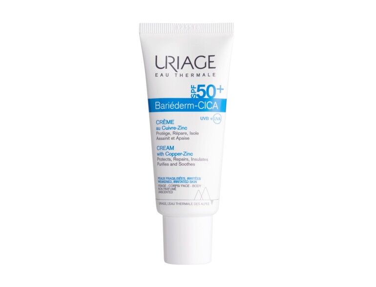 Körpercreme Uriage Bariéderm CICA Cream SPF50+ 40 ml Beschädigte Schachtel