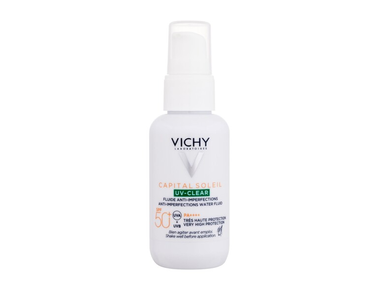 Sonnenschutz fürs Gesicht Vichy Capital Soleil UV-Clear Anti-Imperfections Water Fluid SPF50+ 40 ml