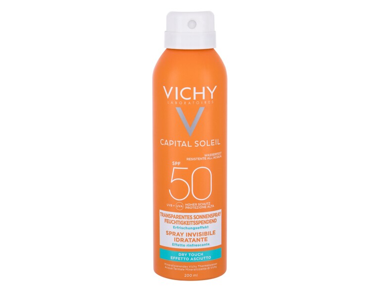 Soin solaire corps Vichy Capital Soleil Invisible Hydrating Mist SPF50 200 ml flacon endommagé