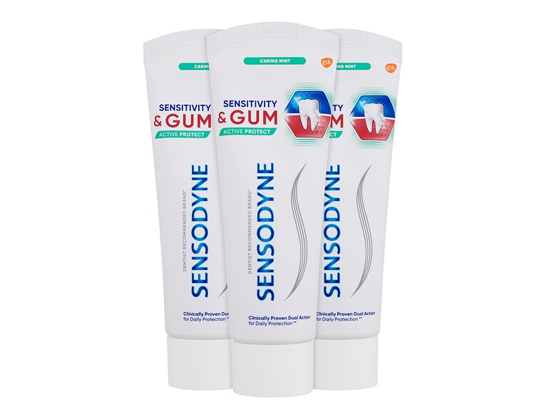 Zahnpasta  Sensodyne Sensitivity & Gum Caring Mint Trio 1 Packung
