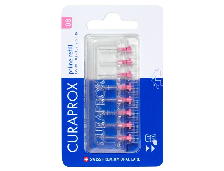 Zwischenraumzahnbürste Curaprox CPS 08 Prime Refill 0,8 - 3,2 mm 8 St.