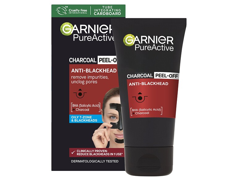 Gesichtsmaske Garnier Pure Active Charcoal Anti-Blackhead Peel-Off 50 ml