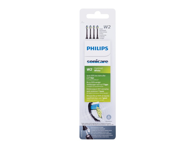 Zahnbürstenkopf Philips Sonicare Optimal White W2 HX6064/11 Black 4 St.