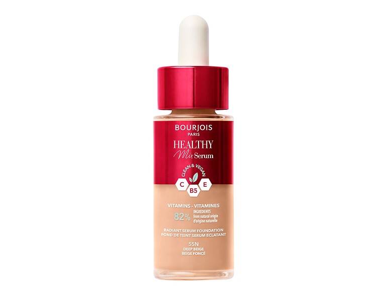 Foundation BOURJOIS Paris Healthy Mix Clean & Vegan Serum Foundation 30 ml 55N Deep Beige