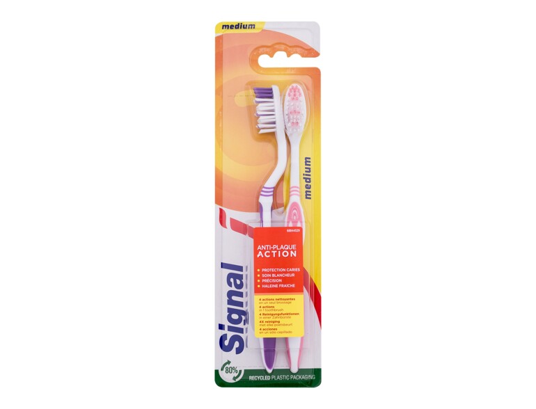 Zahnbürste Signal Antiplaque Toothbrush Medium 2 St. Beschädigte Verpackung