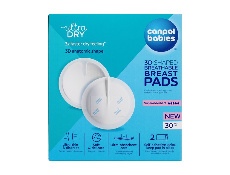 Stilleinlagen Canpol babies Ultra Dry 3D Shaped Breathable Breast Pads 30 St.