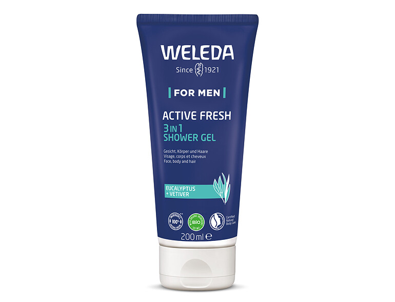 Doccia gel Weleda For Men Active Fresh 3in1 200 ml
