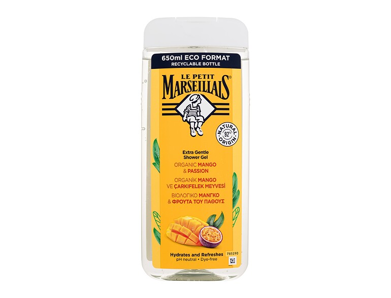 Doccia gel Le Petit Marseillais Extra Gentle Shower Gel Organic Mango & Passion 650 ml
