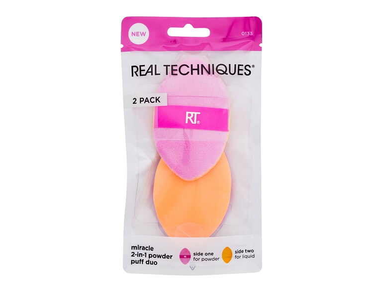 Applikator Real Techniques Miracle 2-In-1 Powder Puff Duo 2 St.