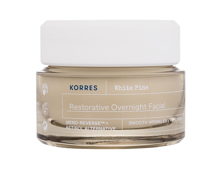 Crema notte per il viso Korres White Pine Restorative Overnight Facial Cream 40 ml