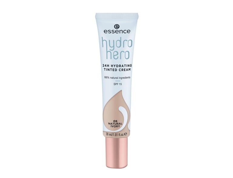Fond de teint Essence Hydro Hero 24H Hydrating Tinted Cream SPF15 30 ml 05 Natural Ivory