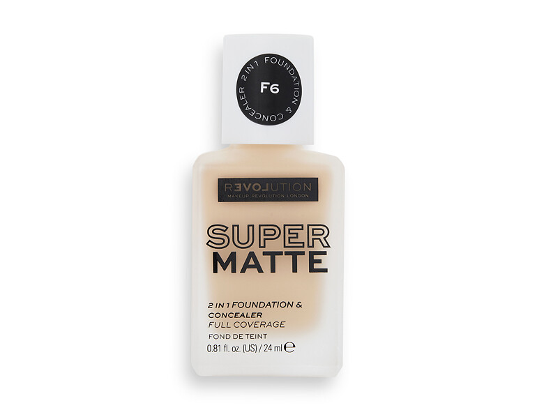 Foundation Revolution Relove Super Matte 2 in 1 Foundation & Concealer 24 ml F6
