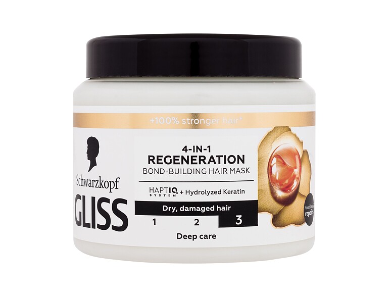 Haarmaske Schwarzkopf Gliss Regeneration 4-in-1 Hair Mask 400 ml