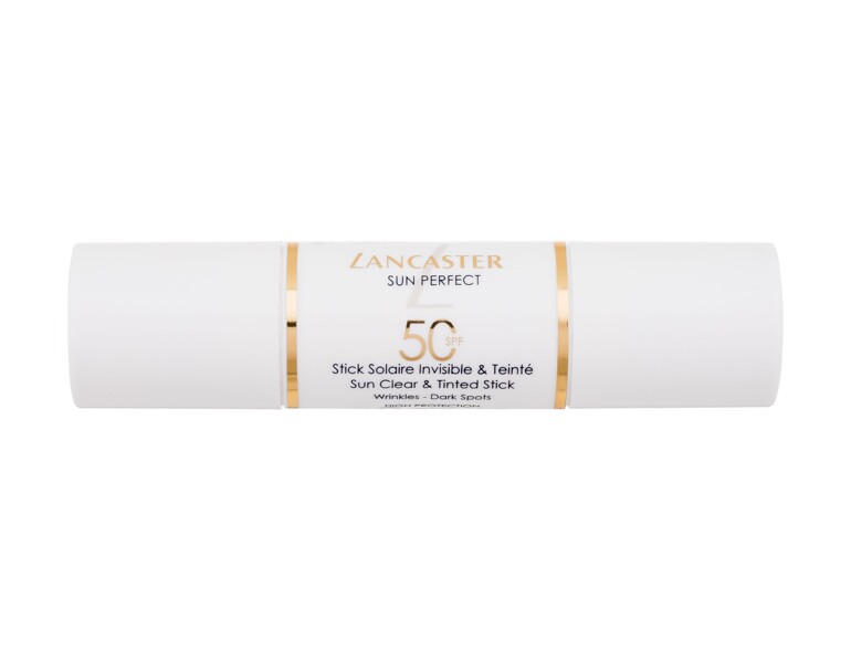 Sonnenschutz fürs Gesicht Lancaster Sun Perfect Sun Clear & Tinted Stick SPF50 12 g Beschädigte Schachtel