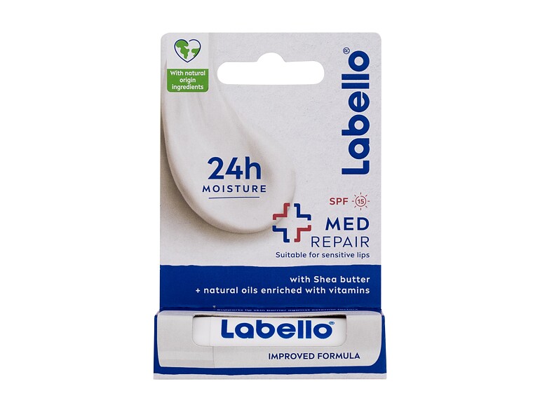Baume à lèvres Labello Med Repair SPF15 4,8 g boîte endommagée